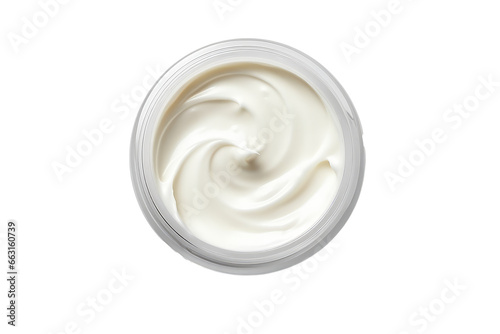 Top View of Jar of Cream. Isolated
