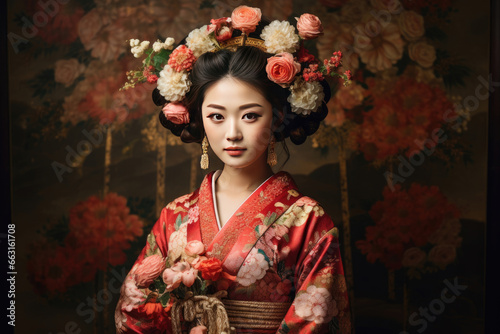 Portrait of a Japanese bride