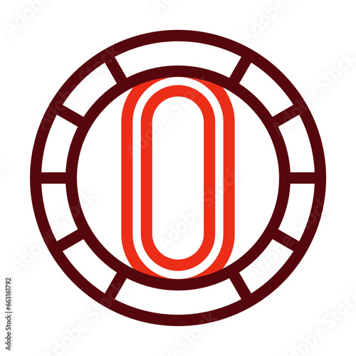 Velodrome Thick Line Two Colors Icon Design