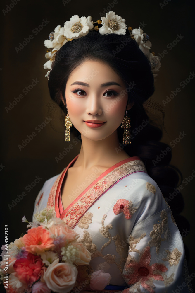 Portrait of a Japanese bride