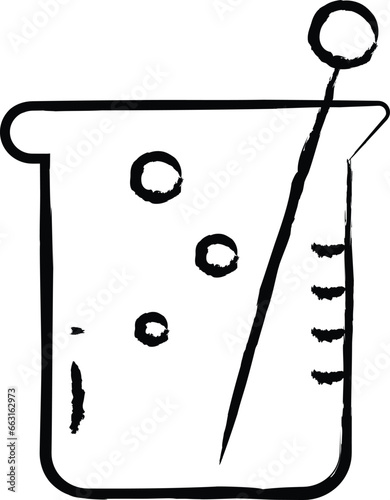 measuring cup hand drawn vector illustration