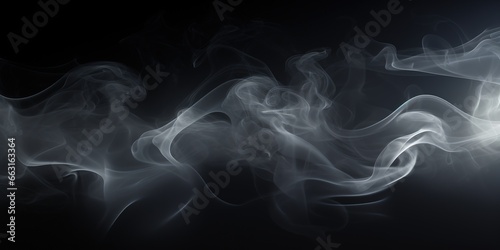 Black background with smoke in spotlight