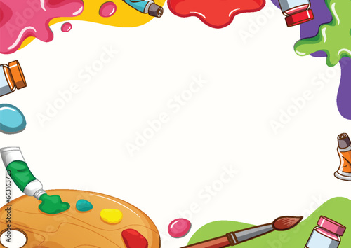Colorful Frame Template for Art Element Tools