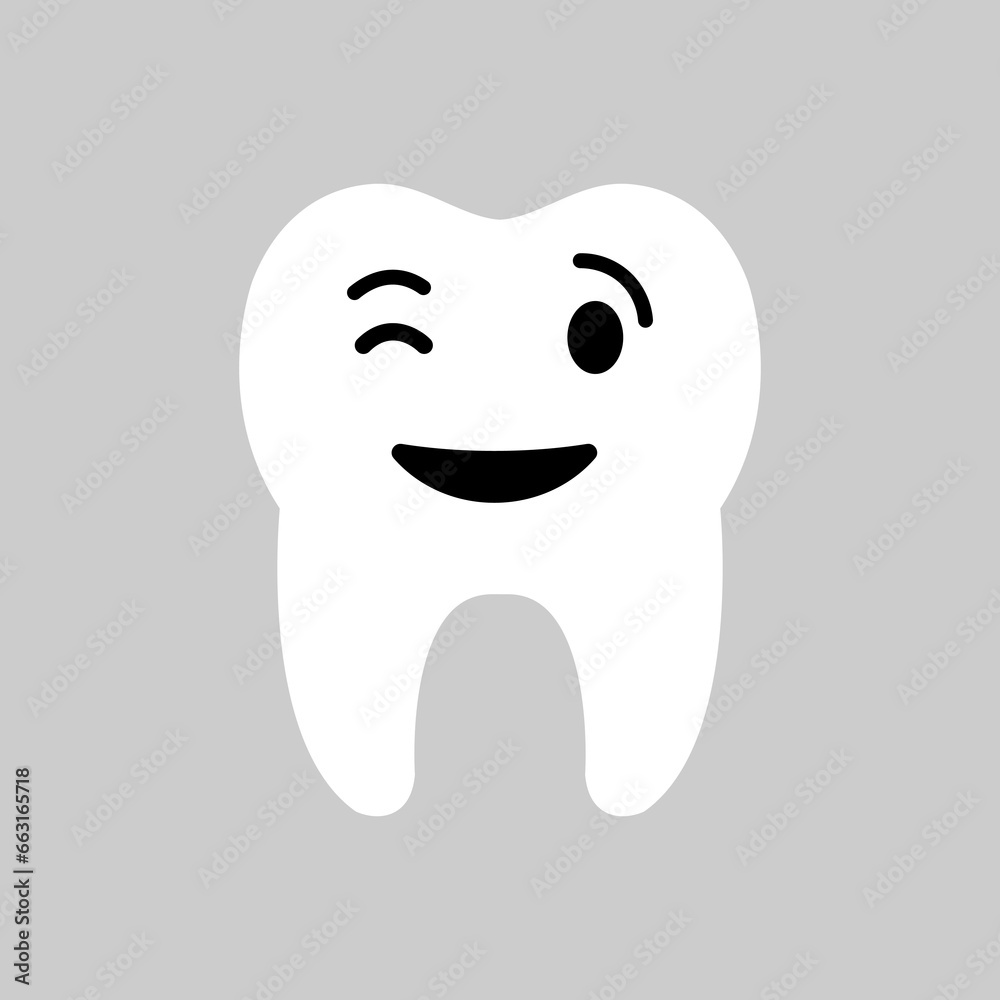 Tooth icon vector. Tooth Fairy illustration sign. Funny tooth symbol or logo. Tooth icon vector. Tooth Fairy illustration sign. Funny tooth symbol or logo.