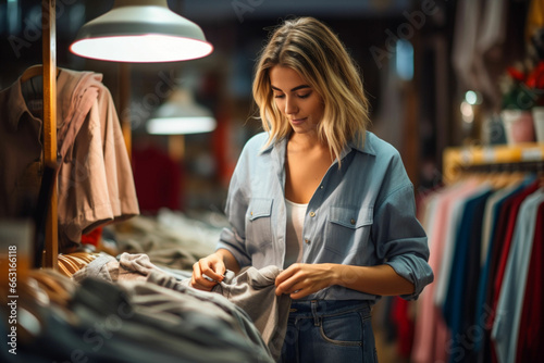 Cropped shot of a young woman working in a clothing store