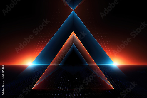 abstract triangle background, generative ai