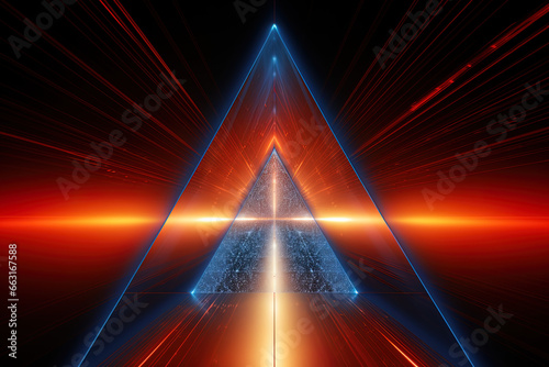 abstract triangle background, generative ai