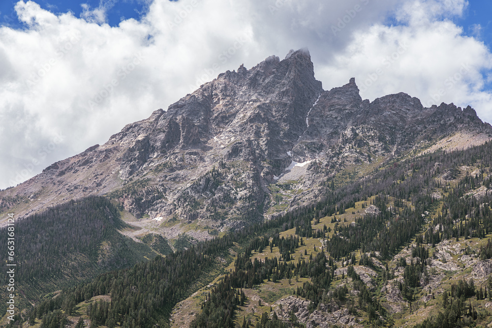 Close up of Mount Saint John (3485m) in the Grand Teton National Park