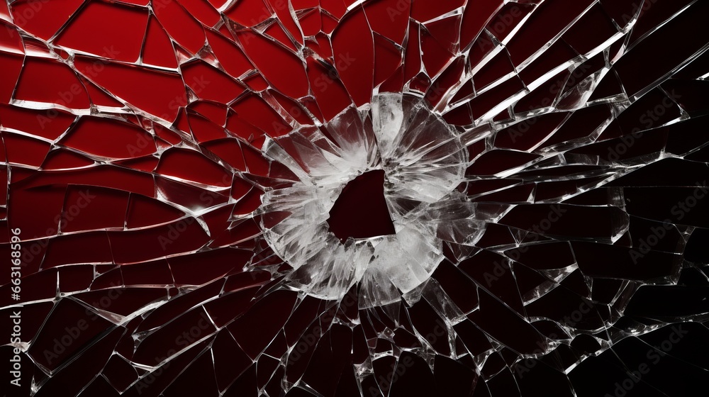 Obraz premium Broken glass on black background. Glass fragments. Shards of glass.