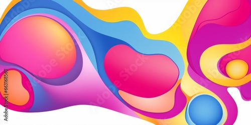 Fluid Color Shapes: Blob-like fluid shapes with gradient colors, portraying creativity or innovation