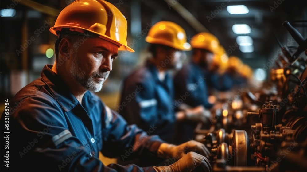 Engineer team full skill quality for maintenance are working in industry factory. Engineer team full skill quality for maintenance are working in industry factory.
