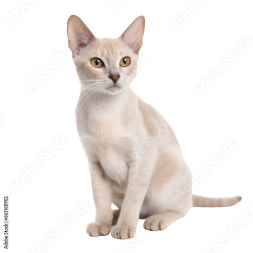 Colorpoint Shorthair cat isolated on transparent background,transparency 