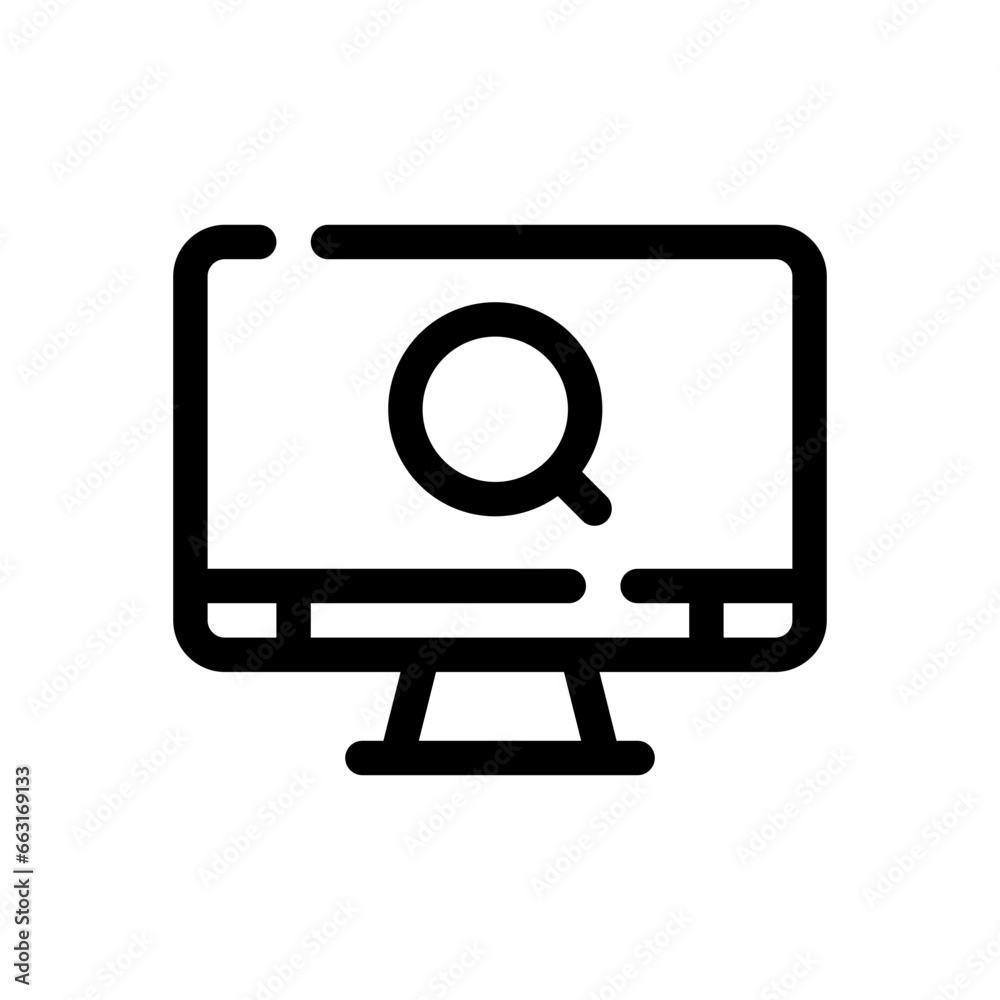 computer line icon computer line icon