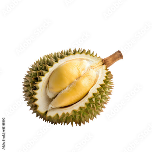 Durian isolated on transparent background,transparency 