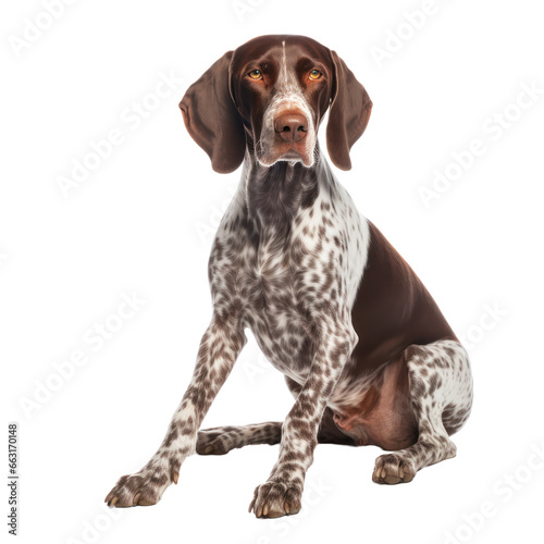 German Shorthaired Pointer dog,big dog isolated on transparent background,transparency 