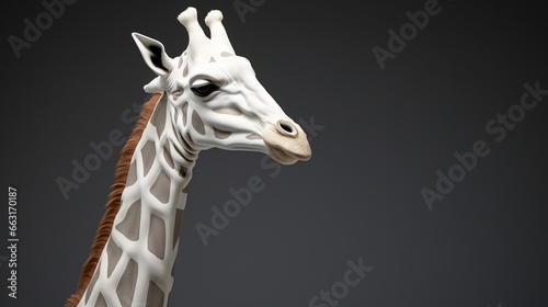 giraffe white artificial AI Generated. 