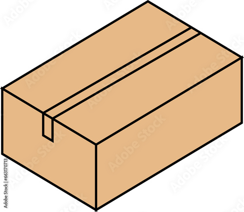 cardboard box illustration isolated