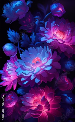 abstract background with flowers