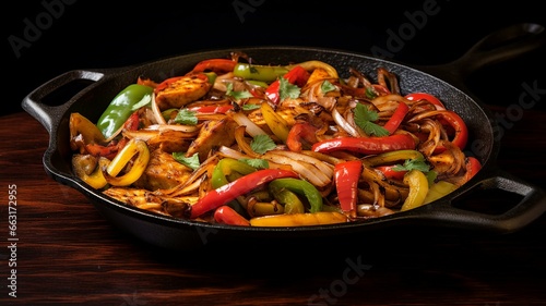 Sizzling Fajita Skillet with Peppers and Onions