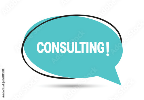 Consulting speech bubble text. Hi There on bright color for Sticker, Banner and Poster. vector illustration.
