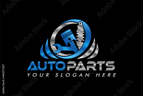 auto parts car service logo vector illustration template design ideas