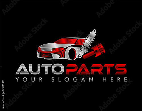 auto parts car service logo vector illustration template design ideas