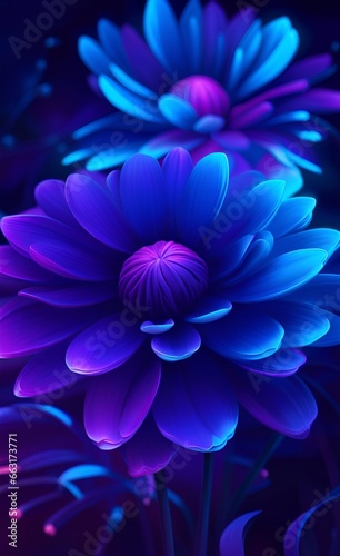 blue and purple flower