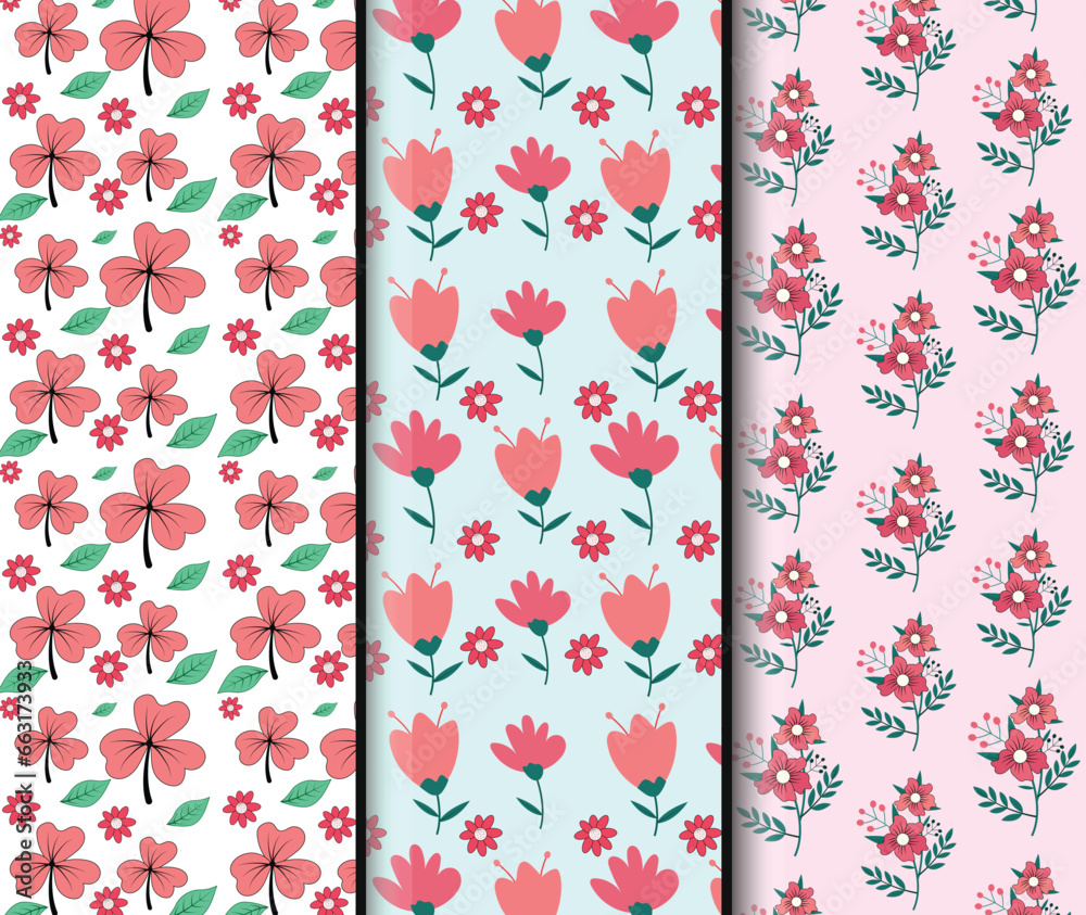 flower  pattern vector design. pattern background design