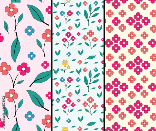 flower pattern vector design. pattern background design
