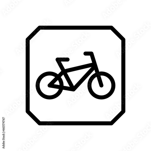 bicycle parking line icon