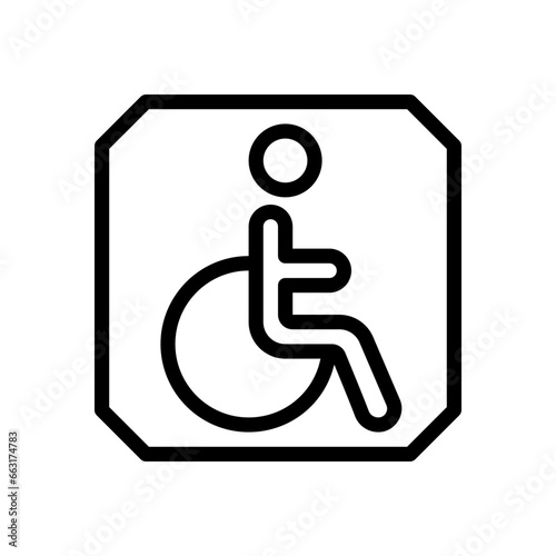 disability line icon