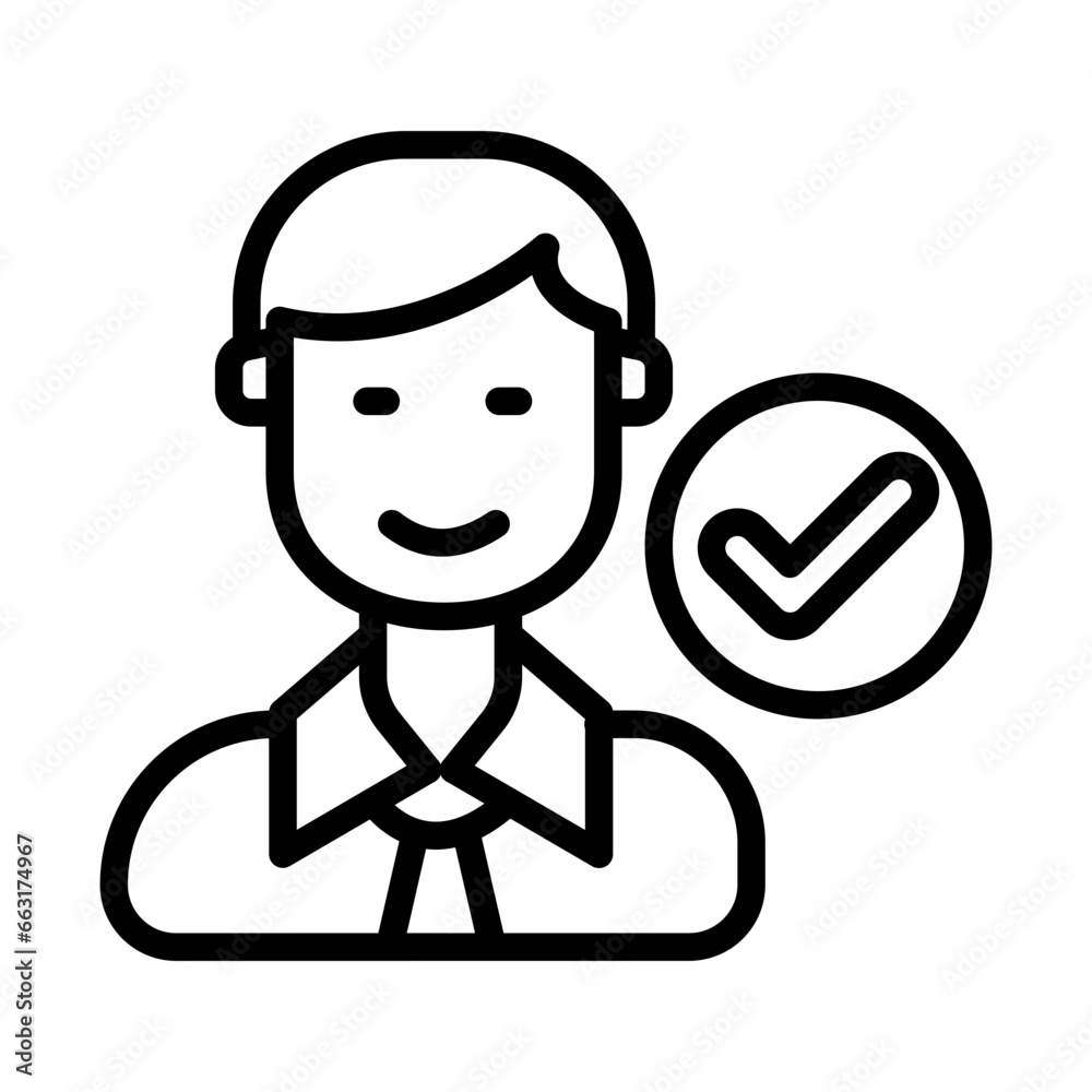Male Candidate icon in vector. Illustration
