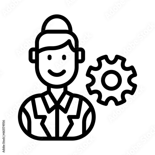 Manager icon in vector. Illustration