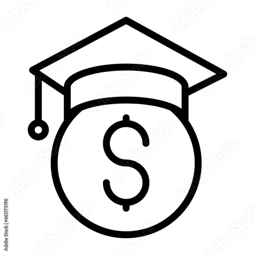 Scholarship icon in vector. Illustration