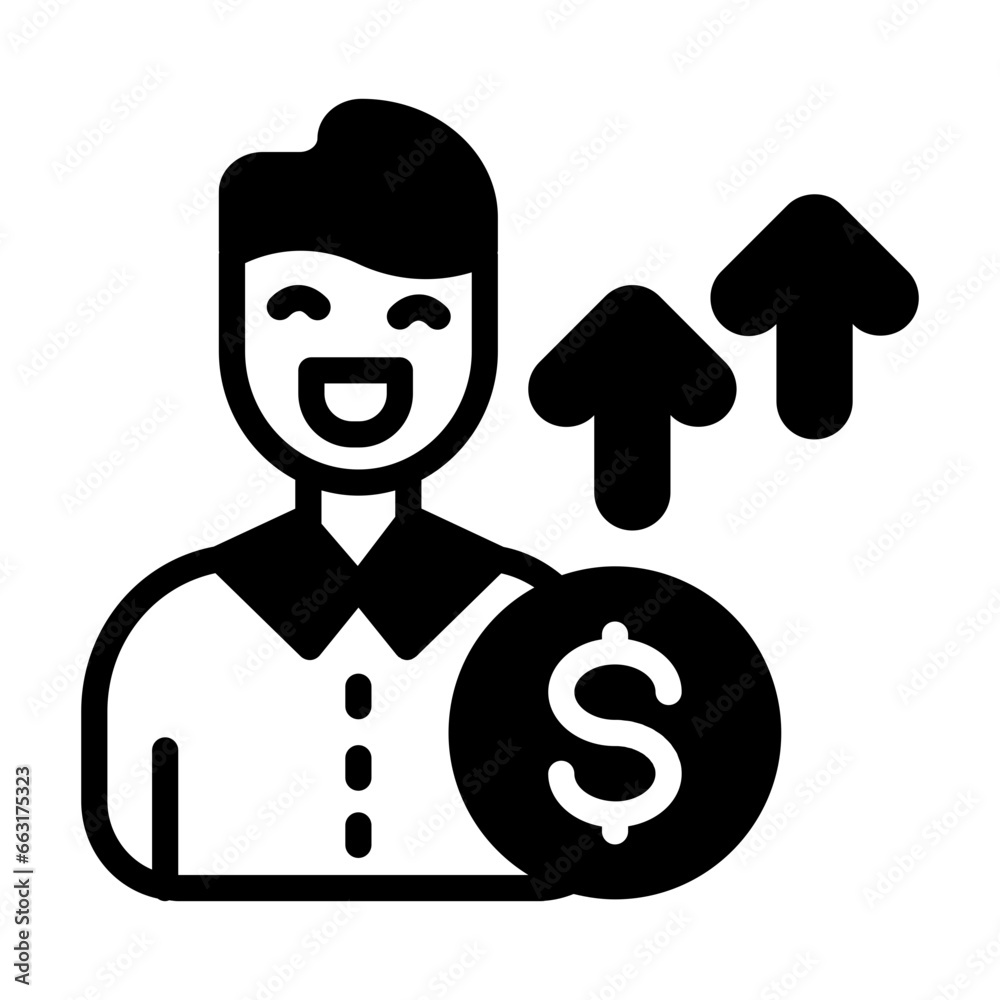 Job Salary icon in vector. Illustration Job Salary icon in vector. Illustration