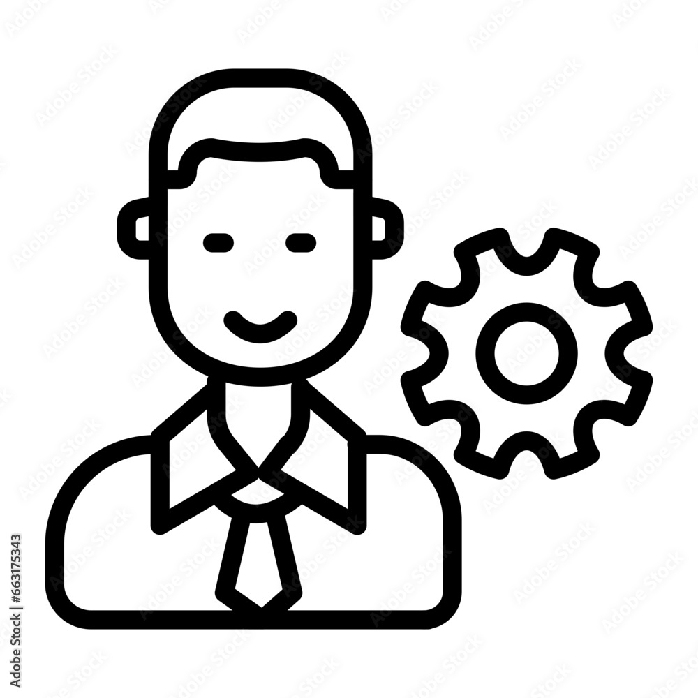 Manager icon in vector. Illustration Manager icon in vector. Illustration