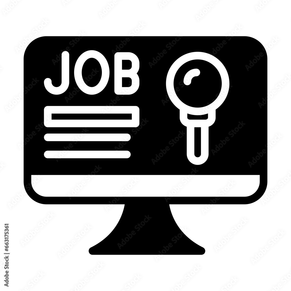 Job Search icon in vector. Illustration