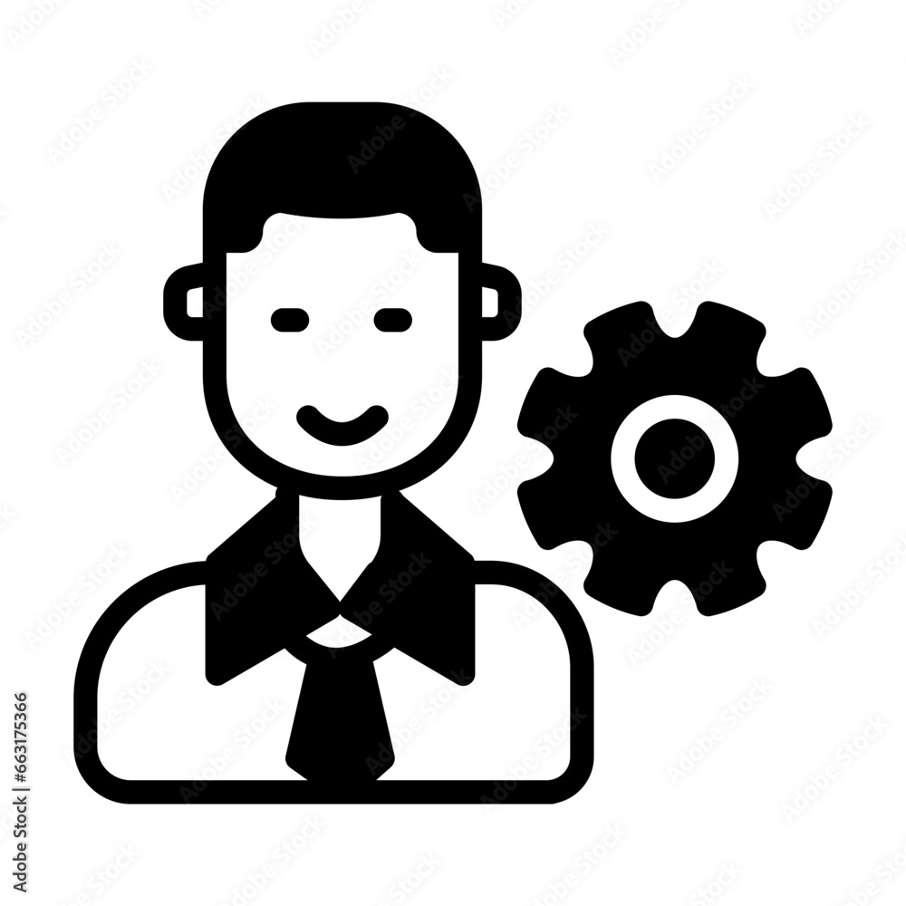 Manager icon in vector. Illustration Manager icon in vector. Illustration
