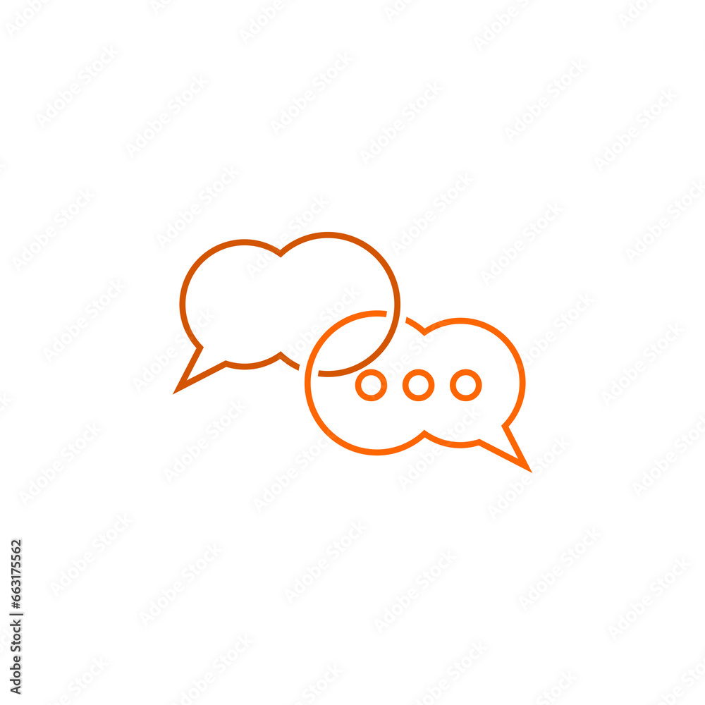 Speech And Thought Bubble icon isolated on transparent background Speech And Thought Bubble icon isolated on transparent background