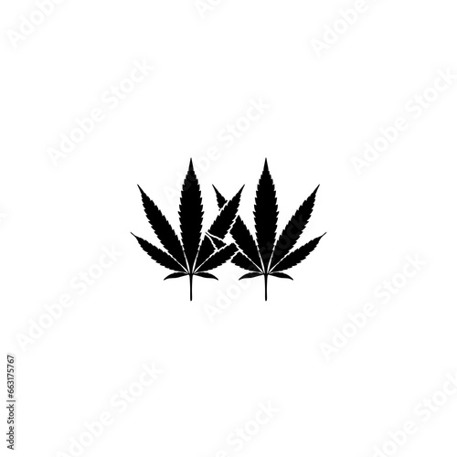 Marijuana icon isolated on transparent background