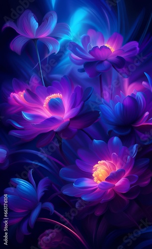 abstract background with flowers