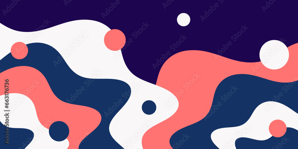 Modern abstract background with dynamic shapes. Vector simple composition illustration.