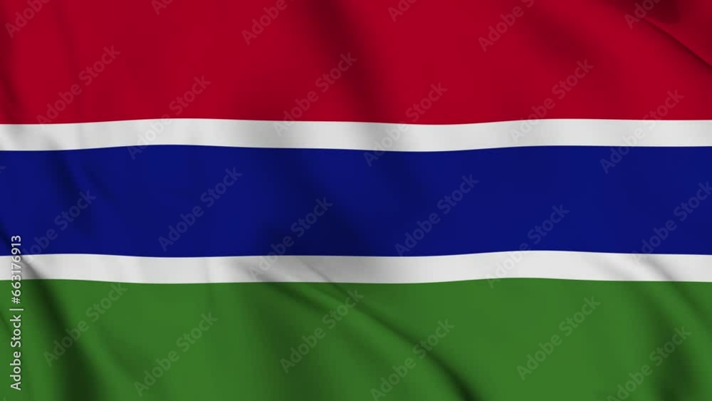 Gambia Waving Flag Realistic Animation Video Gambia Waving Flag Realistic Animation Video