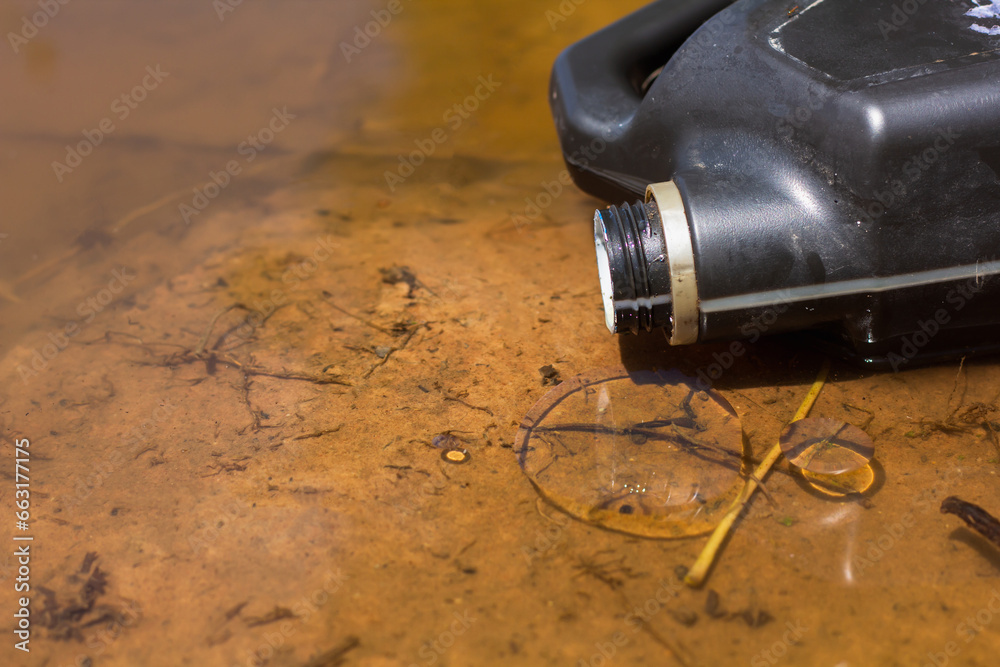 old engine oil bottle old black lubricant Used car engine spilled on