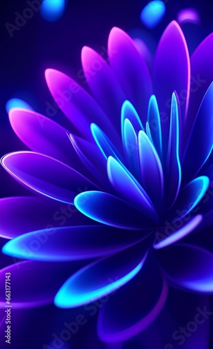 blue flower abstract