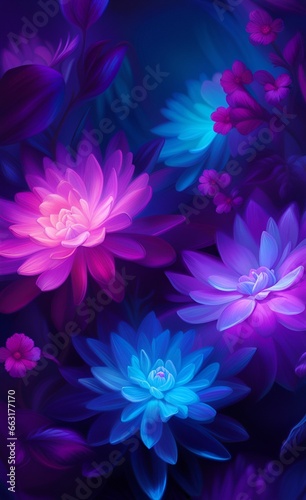 abstract background with flowers