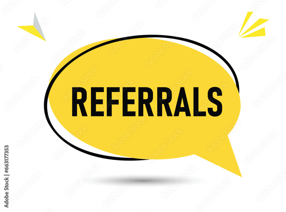 Referrals speech bubble text. Hi There on bright color for Sticker, Banner and Poster. vector illustration. Referrals speech bubble text. Hi There on bright color for Sticker, Banner and Poster. vector illustration.