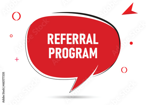 Referral program speech bubble text. Hi There on bright color for Sticker, Banner and Poster. vector illustration.