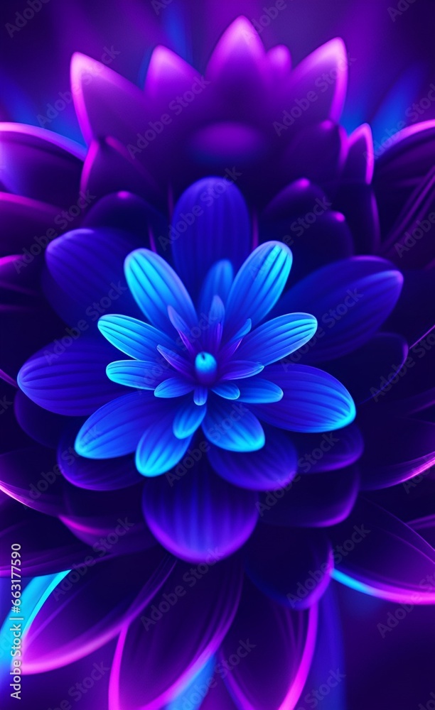 purple flower on black background