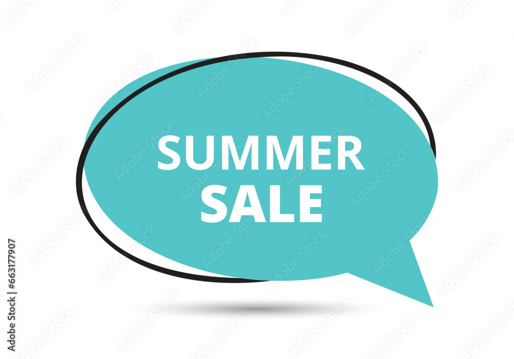 Summer Sale speech bubble text. Hi There on bright color for Sticker, Banner and Poster. vector illustration. Summer Sale speech bubble text. Hi There on bright color for Sticker, Banner and Poster. vector illustration.